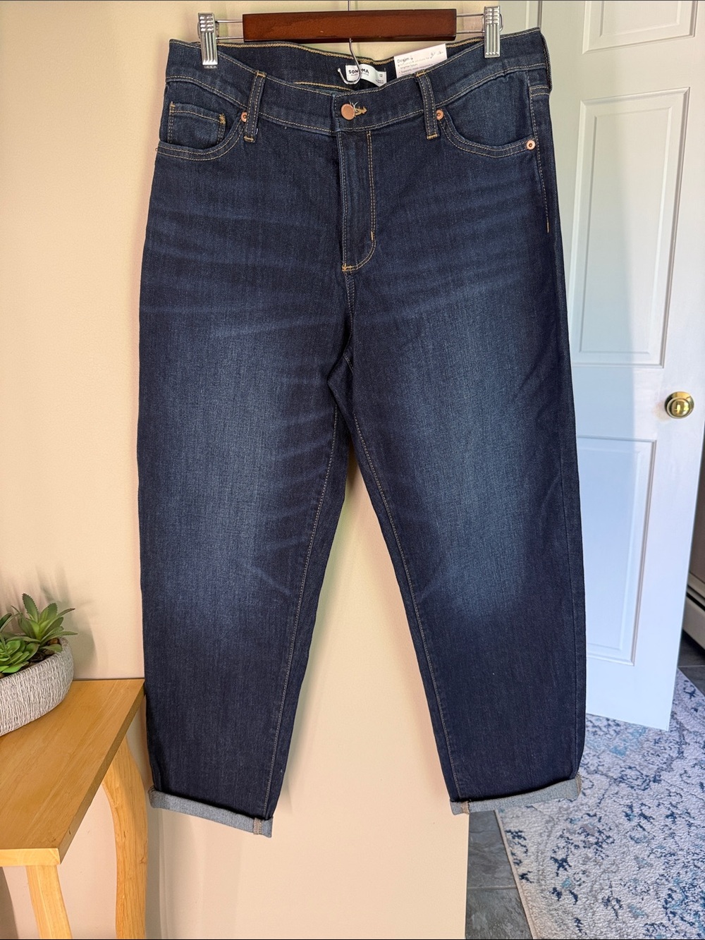Sonoma mid rise boyfriend relaxed stretch jeans